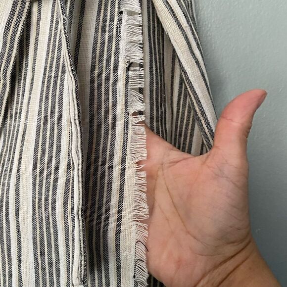 Fashion on Earth faux wrap striped mini skirt L - Picture 4 of 10